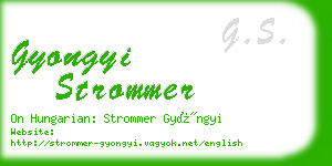 gyongyi strommer business card